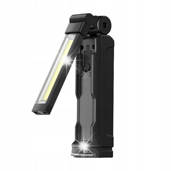 Мултифункционален фенер Superfire G16-S, 800lm, USB-C, черен, 160x48x35mm, комплект със зарядна база и USB кабел