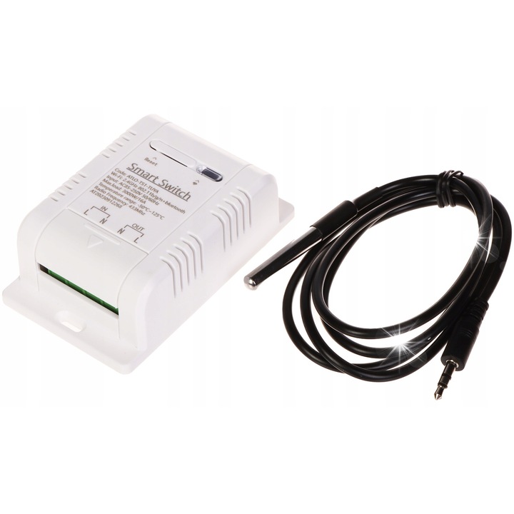 Comutator inteligent Wi-Fi Delta ATLO-TS1-TUYA, control vocal, programabil, 85-250V