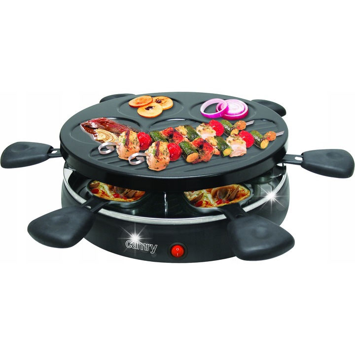 Grill electric Camry CR 6606, 1200 W, negru, pentru raclette