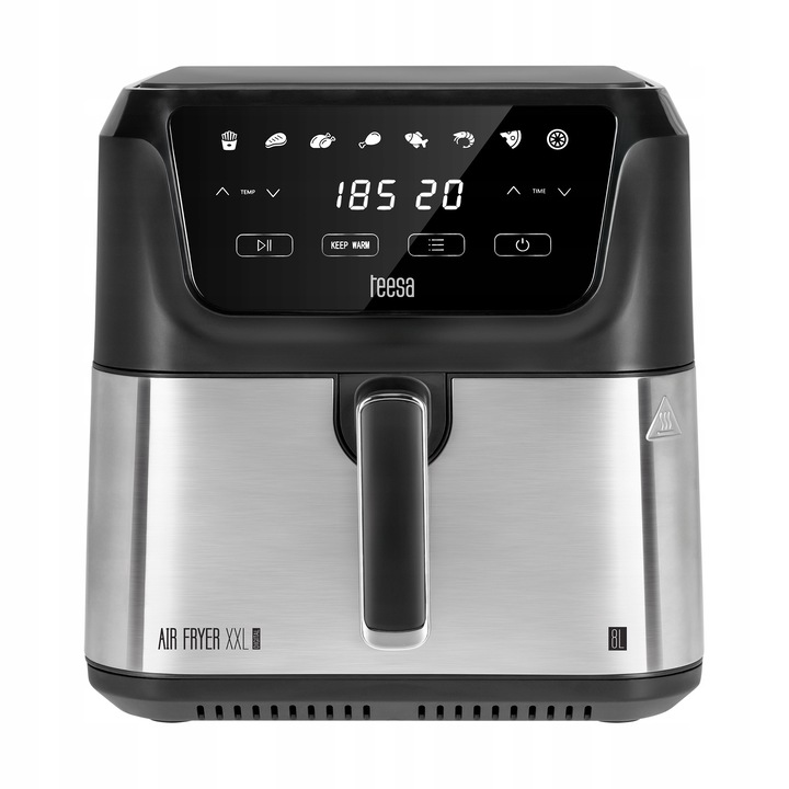 Teesa DIGITAL AIR FRYER XXL olajmentes fritőz, 8L, 1700W, modern design, 8 sütőprogram
