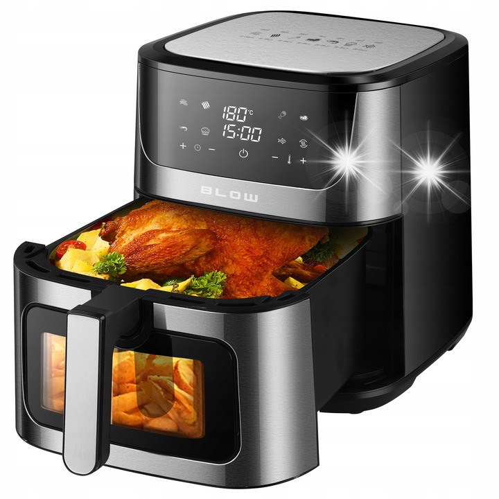 Фритюрник без мазнина Blow XL 8L 2500W, 2 решетки, модерен дизайн