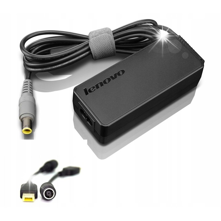 Incarcator laptop Lenovo 65W, 20V, 3.25A, cablu 1.2m, culoare neagra