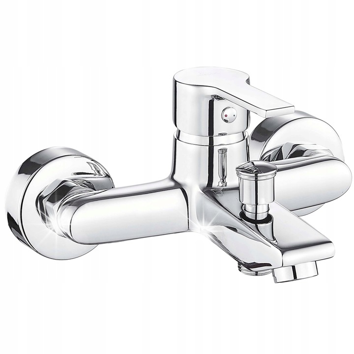 Baterie sanitara Bralos, crom, montare pe perete, un singur maner