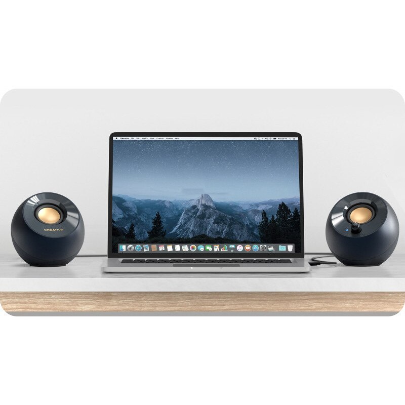 Set boxe 2.0 Creative Pebble V2, 16 W, USB Type-C, negru, dimensiuni ...