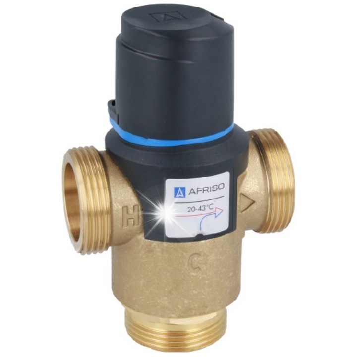 Termosztatikus keverőszelep, Afriso, ATM 883, DN25, 35/60C, 1 1/4", 4,2 m3/h, arany