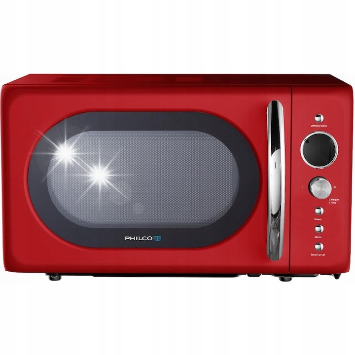Cuptor cu microunde Philco PMD 2051, 20l, 700W, rosu, 45,2x26,2x35cm