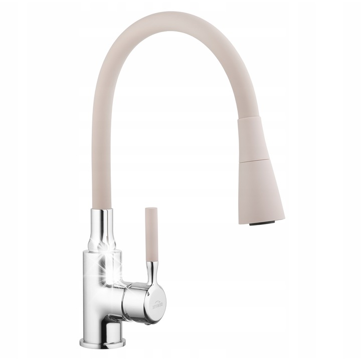 Кухненска батерия Invena POGO, бежова, 2 вида струя, монтаж без инструменти, 35 мм