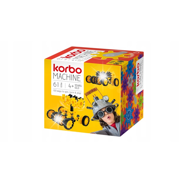 Комплект за конструиране Korbo, 61 елемента, многоцветен