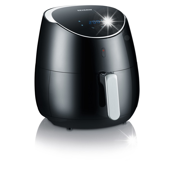 Friteuza Severin FR 2445, XXL, 5l, neagra/argintiu, 2000W, 31,5x36,5x35cm