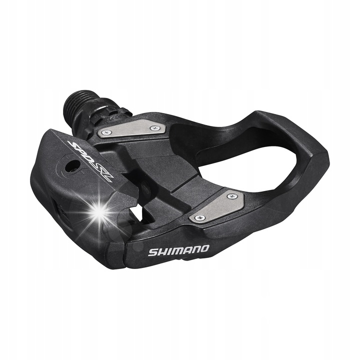 Pedale bicicleta Shimano PD-RS500, negru, cu blocuri pentru incaltaminte inclus, optimizate pentru incepatori