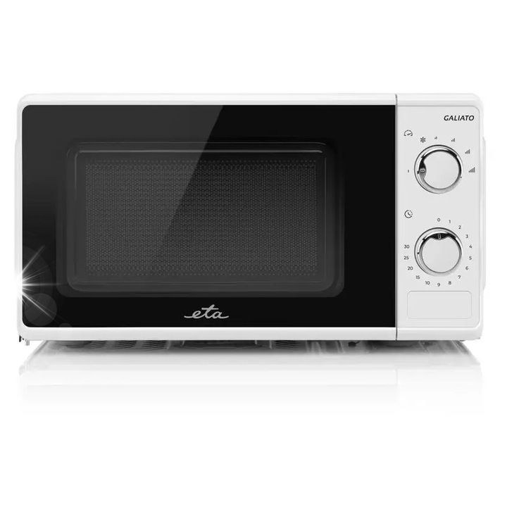 Cuptor cu microunde ETA Galiato, 1100 W, 17 l, 6 nivele de putere, negru, 24x44.5x34.5cm