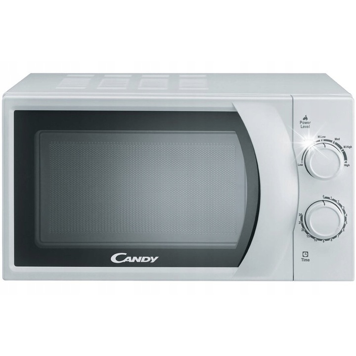 Cuptor cu microunde Candy CMW 2070M, 20l, 6 niveluri de putere, alb, 33.4x46.1x26cm