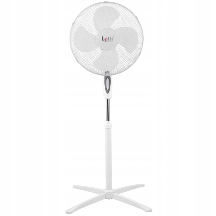 Ventilator de Podea Kuketo Botti Baltic 45W, 3 Trepte Viteza, Alb, 40cm