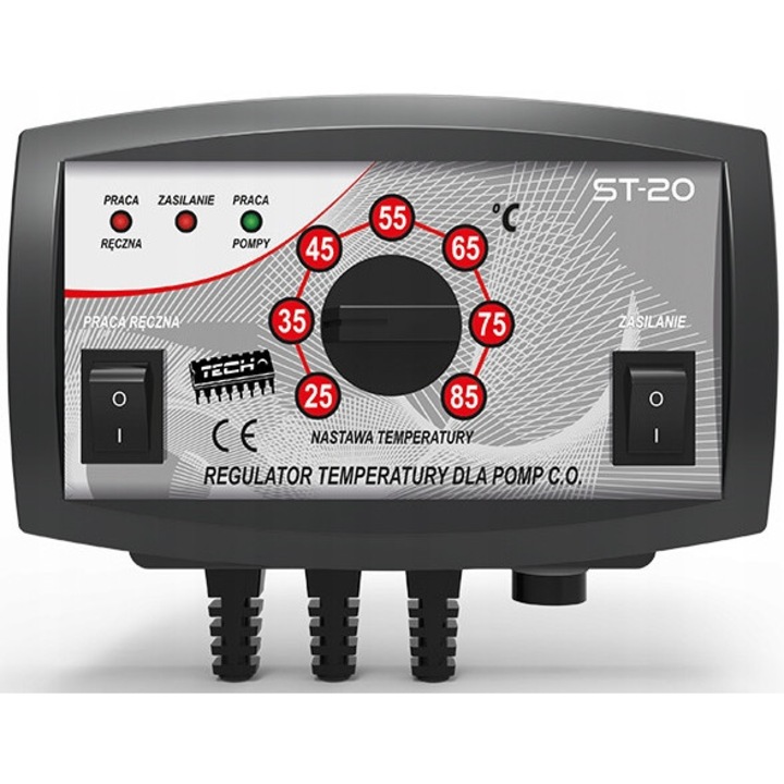 Regulator Tech ST-20 pentru pompa CO, 230V, 2W, 25-85°C, negru