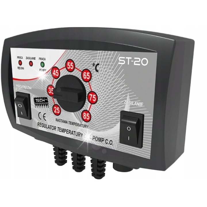 Regulator Tech ST-20 pentru pompa CO, 230V, 2W, 25-85°C, negru