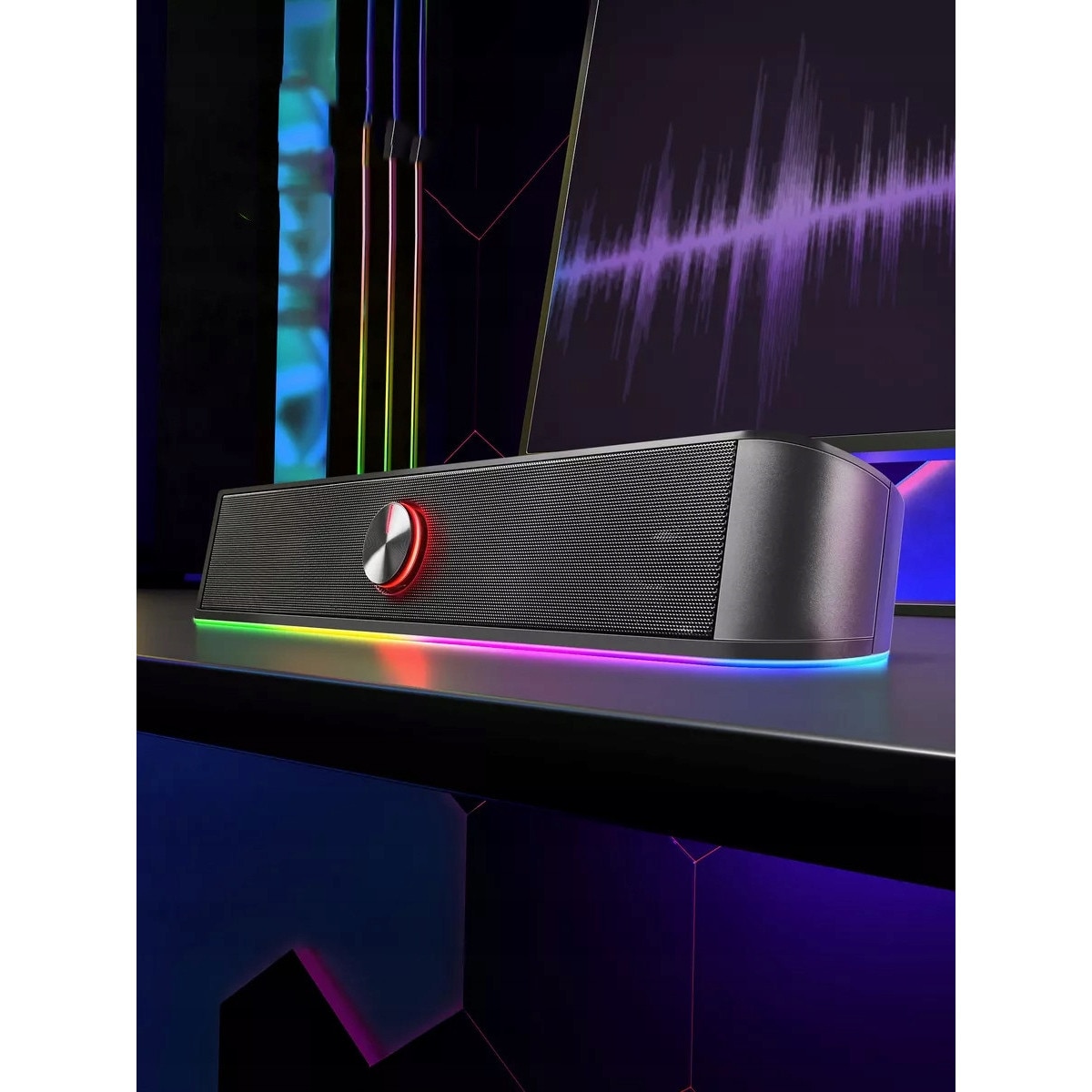 Soundbar Defender Z10, 2.0, 6W, negru, Bluetooth, alimentare USB