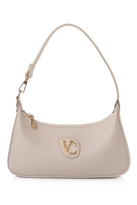 Vince Camuto, Ръчна чанта с метално лого, Бял