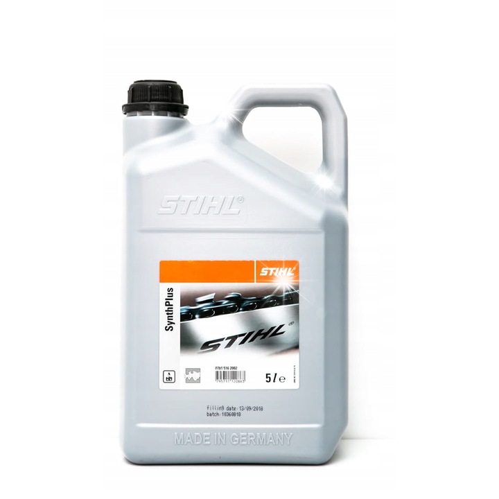 Ulei pentru fierastrau STIHL SynthPlus 5l, polisintetic, rezistent la -25°C, culoare bruna