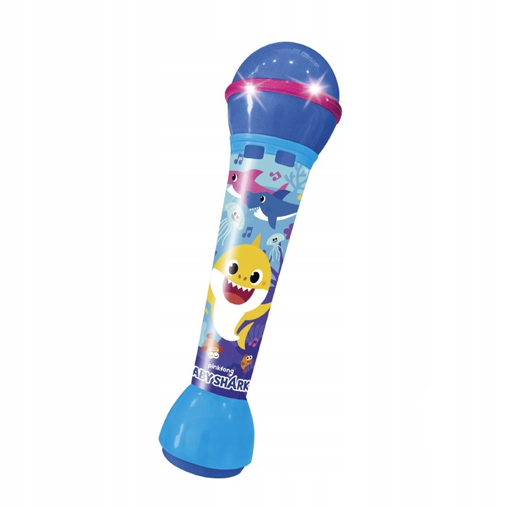 Baby Shark játék mikrofon, Reig, erősítővel és ritmusokkal, 3 éves kortól, 2 db AA elem szükséges