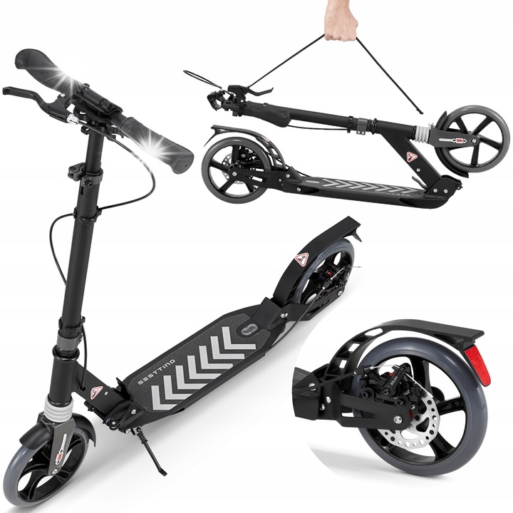 Sesttino Shiro roller, alumínium, teljes lengéscsillapítás, 200mm-es kerekek, szürke, 5.6kg