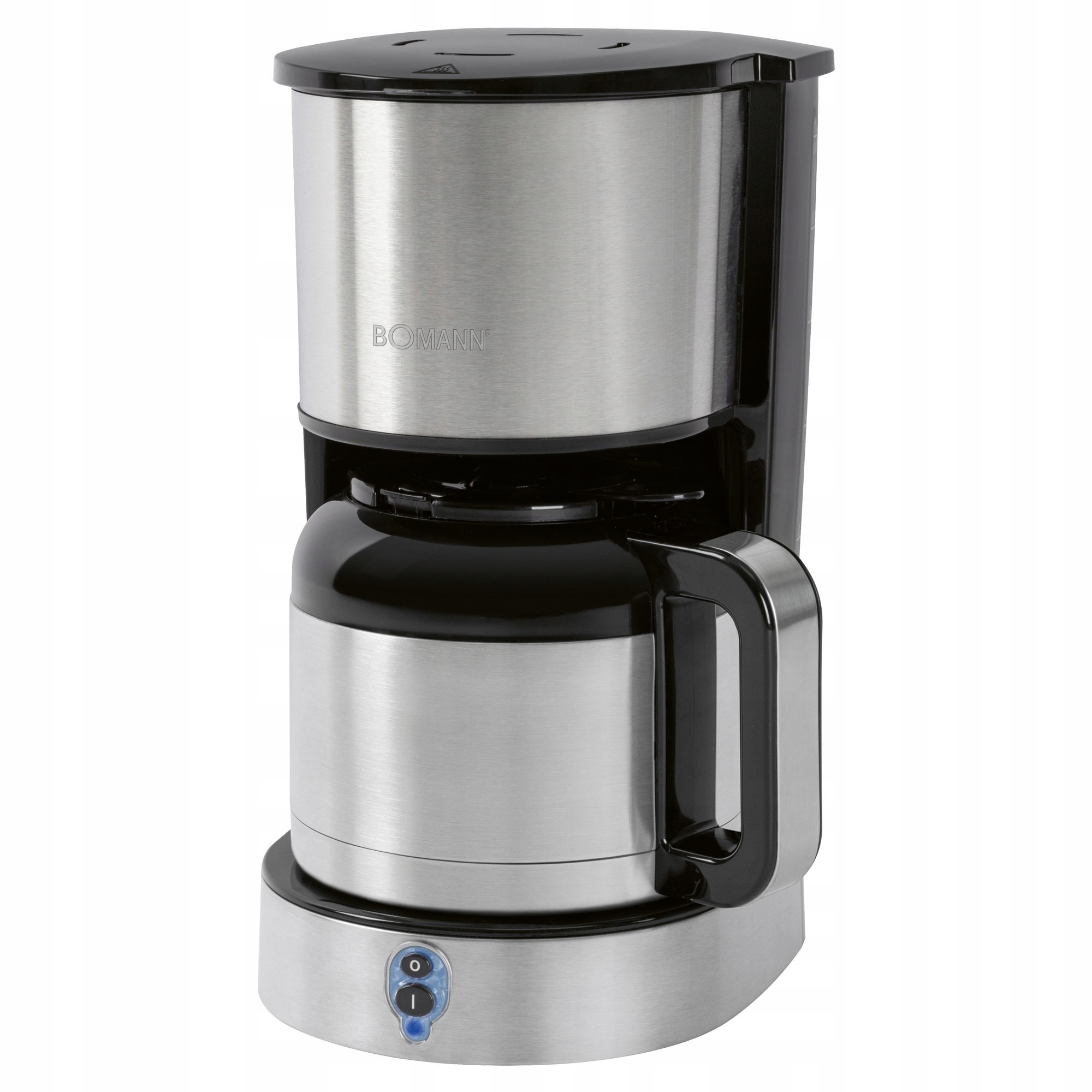 Cafetiera Bomann KA 6066 CB, argintiu/negru, 1.2L, 800W, 10 cesti