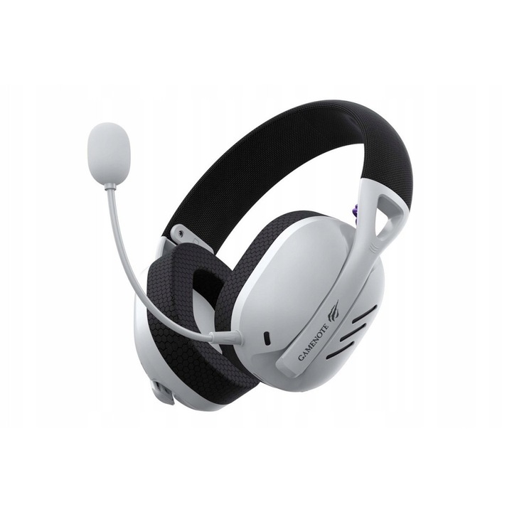 Casti gaming Havit Fuxi H3, 40mm, Bluetooth, 2.4GHz, alb, 186.6g