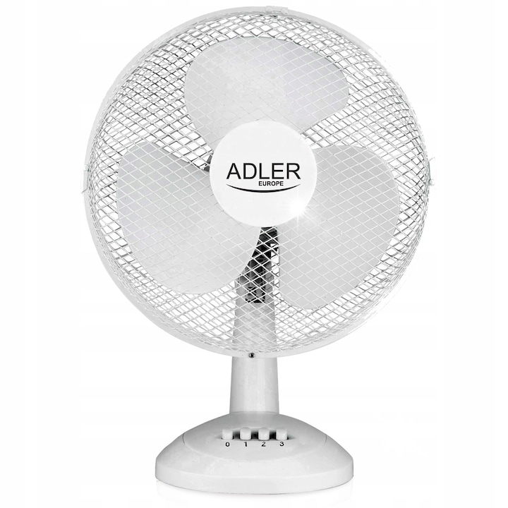 Вентилатор за бюро Adler, модел AD 7304, 40см, 3 скорости, осцилиращ, 90W