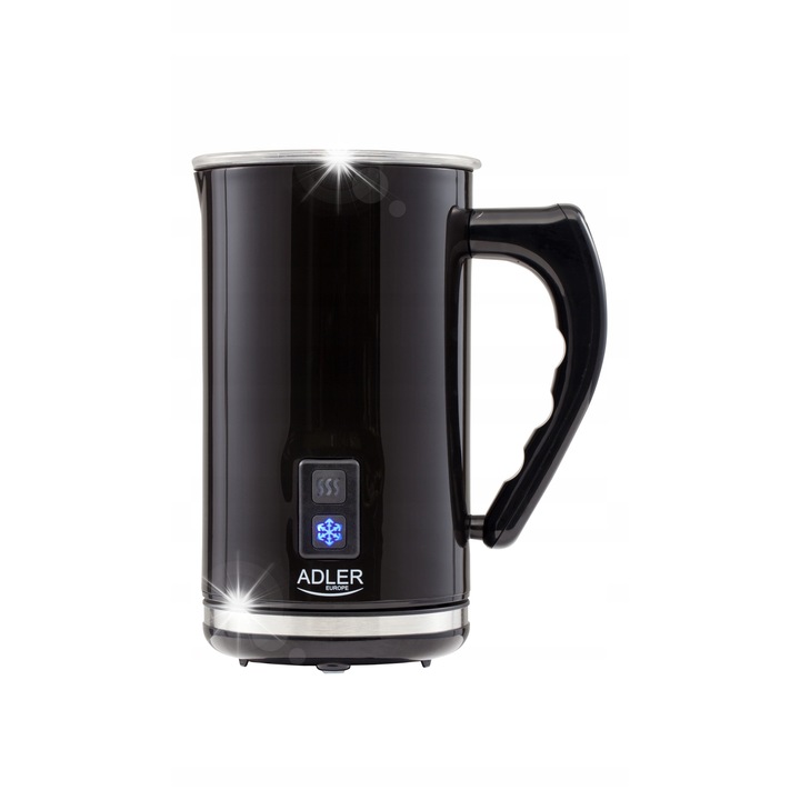 Adler AD 4478 Пенообразувател за мляко, неръждаема стомана, 500W, капацитет 115мл за разпенване, 240мл за загряване