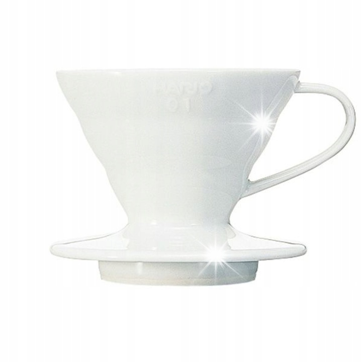 Dripper Hario V60-01, ceramica, alb, 11.9x8.2x10cm