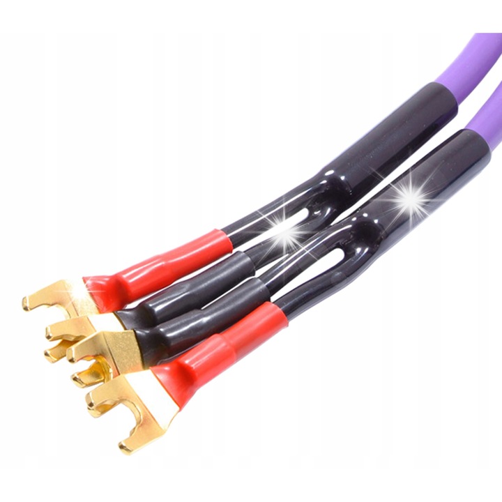 Комплект кабели за високоговорители Melodika MDSC1520s, 2 метра, 2x1.5mm2, виолетов