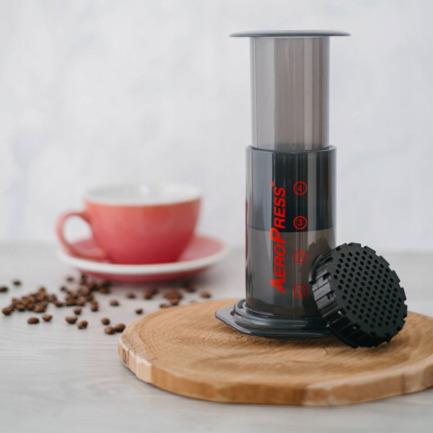 Cafetiere AeroPress Original, set complet cu 100 filtre, 250ml