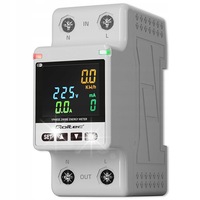 Contor electronic de energie monofazat Qoltec, WiFi, 63A, monitorizare in timp real, montaj pe sina DIN 35mm