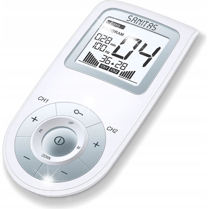 Sanitas SEM 43 masszázskészülék, EMS/TENS, 44 program, fehér, 0,5 kg