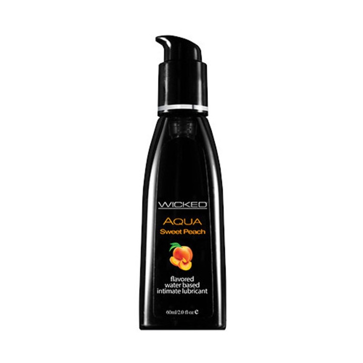 Wicked AQUA őszibarack ízű síkosító, 60ml, vegán, parabénmentes