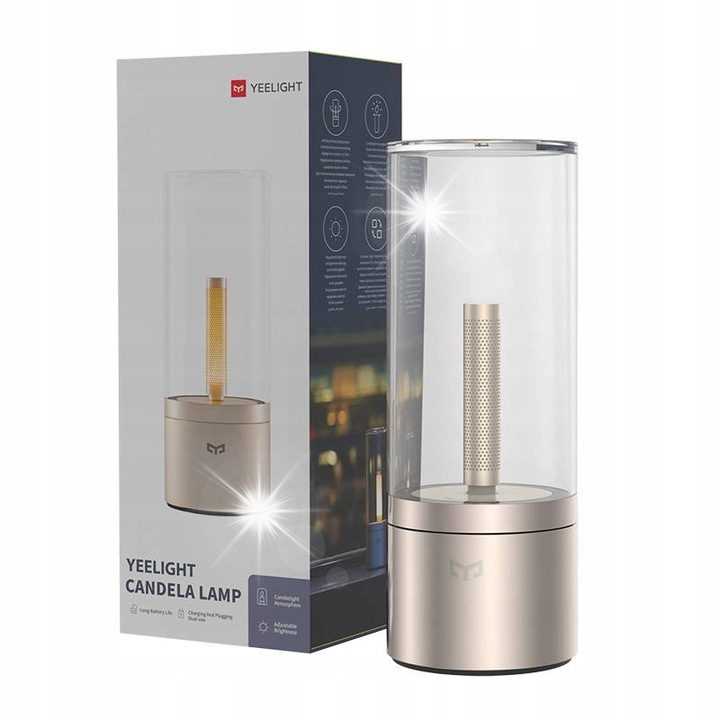 Lampa ambientala Yeelight Candela YLFWD-0019, 5W, 2500 mAh, 72x195mm, alba