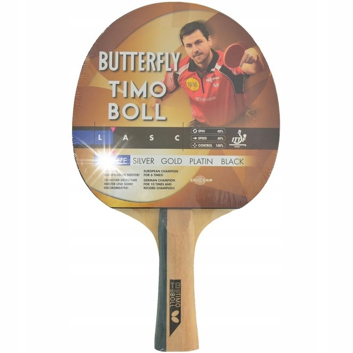 Racheta tenis Butterfly Timo Boll Bronze, 1,5 mm, Ergo Grip, 165g