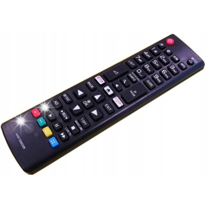 Универсално дистанционно управление Lamex за LG, с бутони за Netflix и Amazon, черно, 165x45x20mm