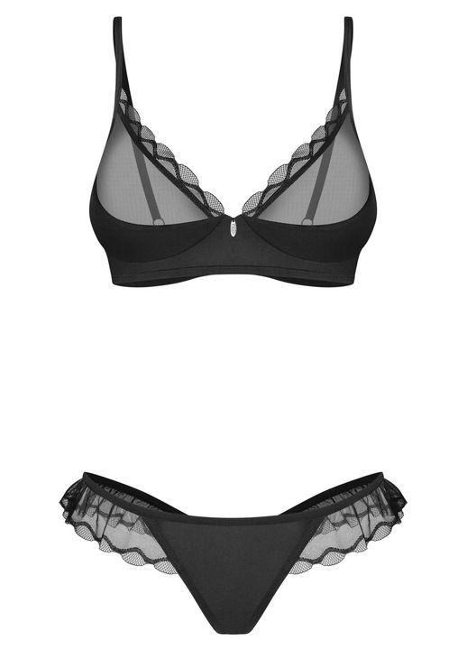 Obsessive szexi fehérnemű, 2 részes szett, poliamid/elasztán, fekete, L-XL INTL