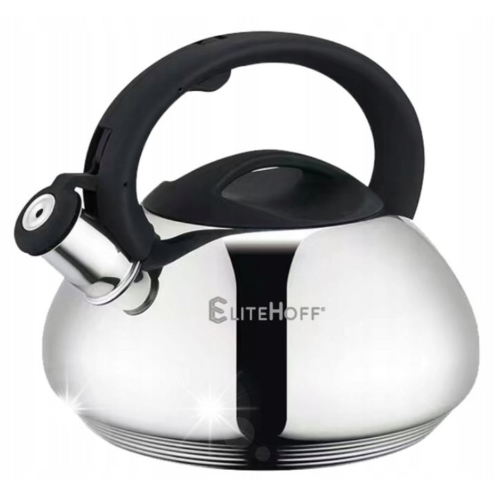 Чайник Elitehoff 3.0L, инокс, модерен дизайн, 21x17.5см