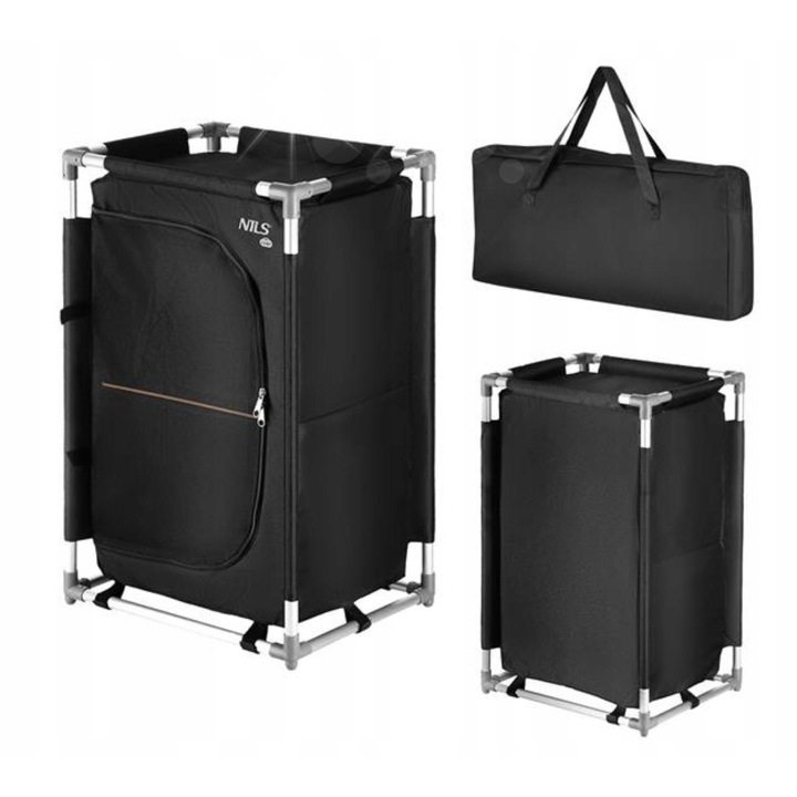 Nils Camp NC3031 turista szekrény, 2 polc, 600D Oxford anyag, 43x67x34cm