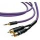 Melodika Purple Rain MDMJ2R120 audiokábel, Jack 3,5 mm - 2 RCA, 12m, Lila, 6mm