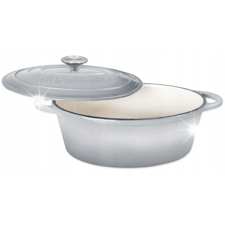 Brytfanna ZELIWNA 30cm, 4.5L, gri, cu capac