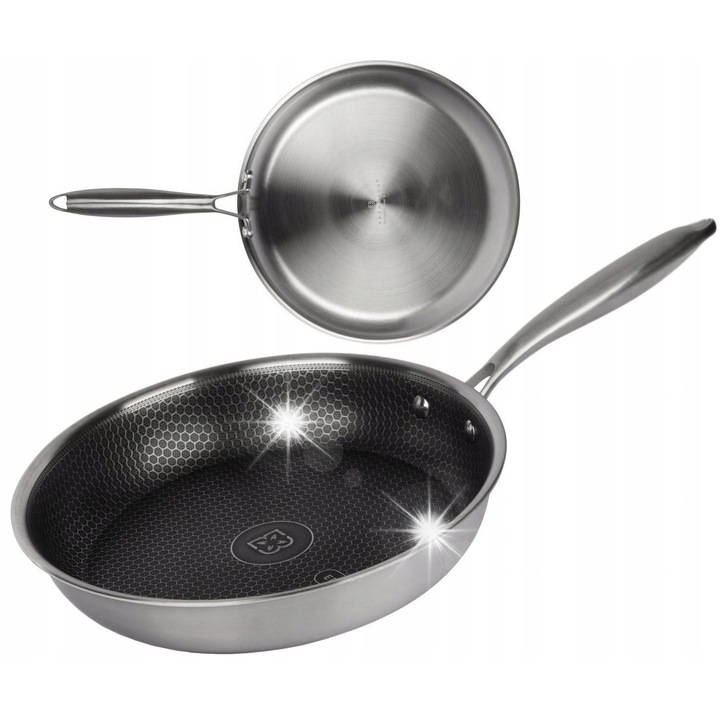 Tigaie EDENBERG 28cm inox, non-stick, design modern, 5,5cm inaltime