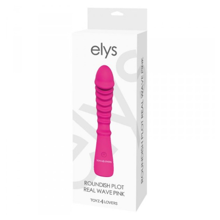 Vibrátor Elys Roundish Plot Real Wave, roz, USB, vízálló
