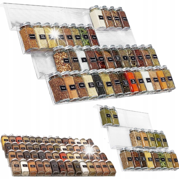 Organizer pentru condimente, Deco Haus, transparent, 66x48cm, set