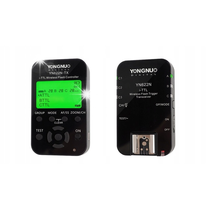 Set Yongnuo YN-622N KIT, transmitator + receptor, 2x, 100m, 2,4GHz, pentru Nikon