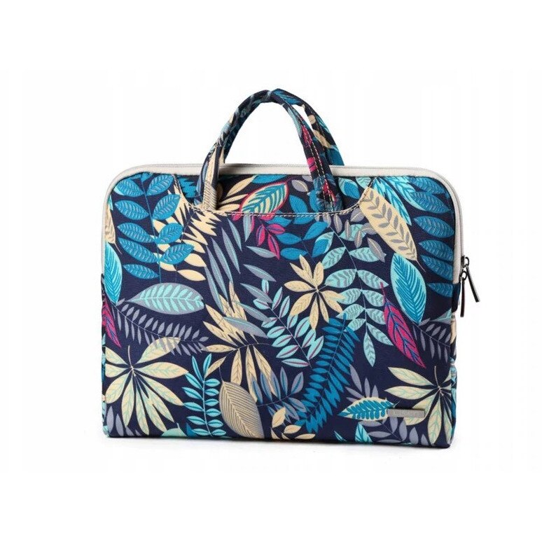 DKM, husa laptop textil cu interior din plus, rezistenta la apa, cu maner si buzunare laterale, pouch inclus, multicolor, 15-16 inch