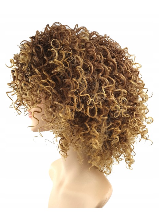 Peruca afro, DKM, glam rock, blond, 20-35 cm
