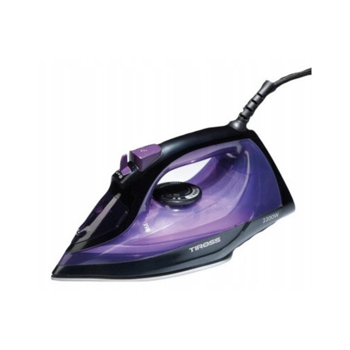 Fier de calcat cu aburi Tiross TS1331 ceramic 26x15x11cm alb