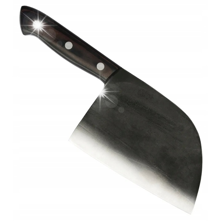 Satar, Rossner, cutit de bucatarie, 7 inch, otel inalt carbon, maner din lemn, 16.5x10.5cm